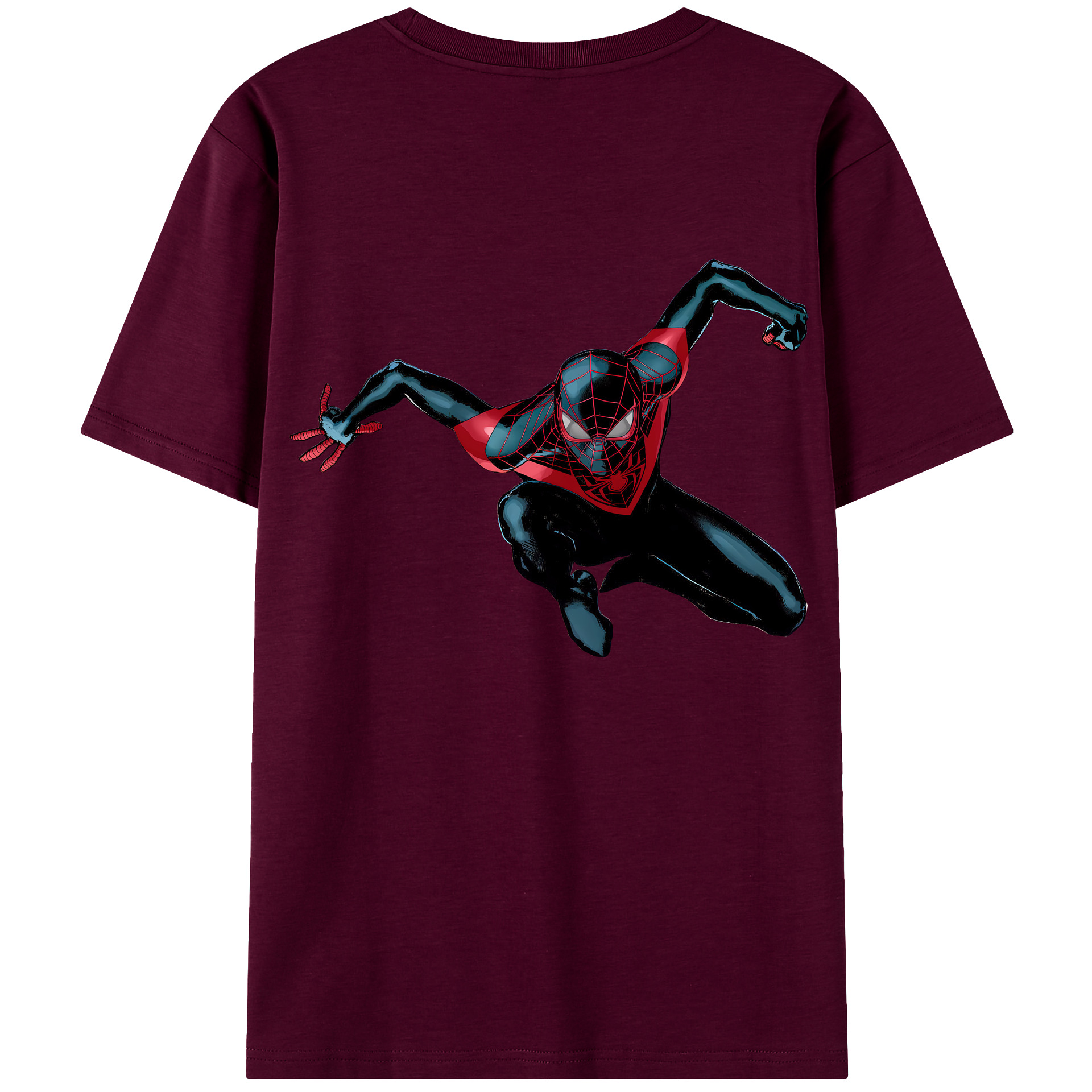 Spider Man スパイダーマン レディース半袖Tシャツ(バックプリント)